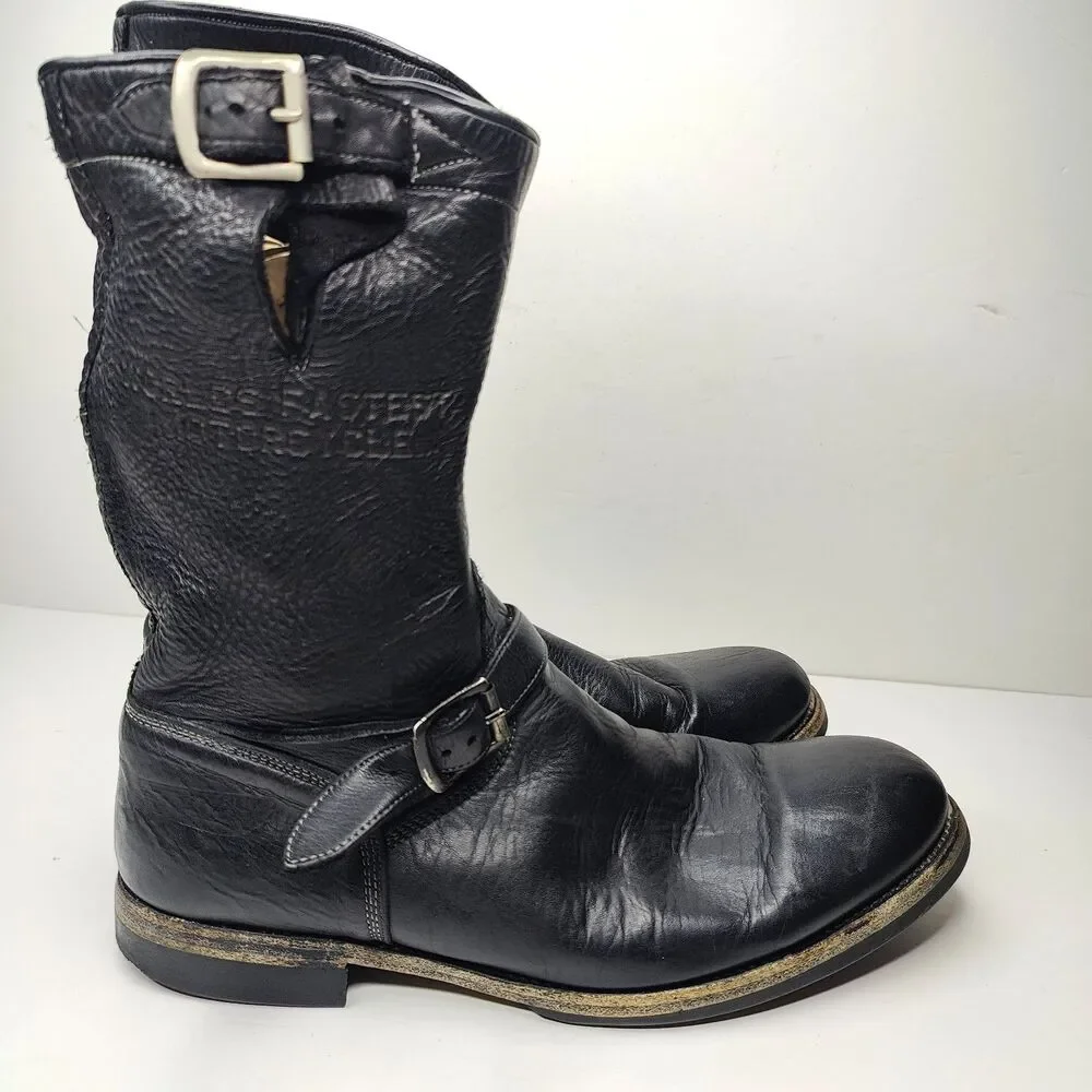 Triumph x Paul Smith Waxed Roughout Engineer Boots Size 10 Made In Italy